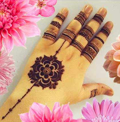 simple mehndi designs for hands rings