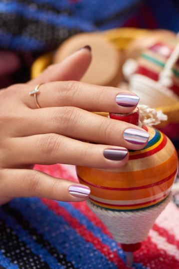 top Nail Design ideas for fall 2019 stripes opi