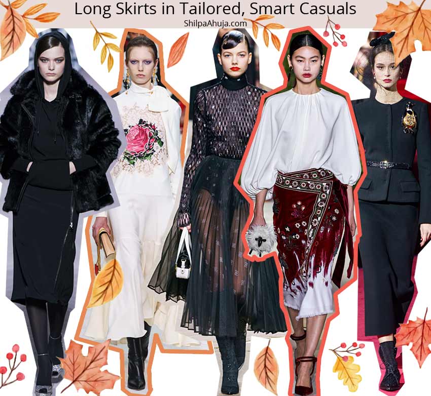 fall winter 2019 2010 fashion trend forecast long-skirts