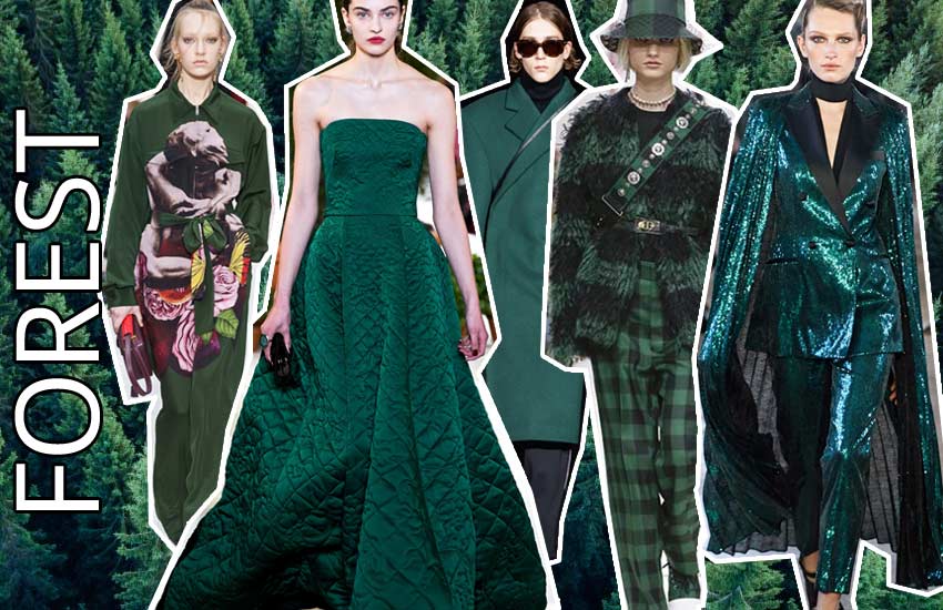 fall winter 2019 2020 fashion color trends forest green