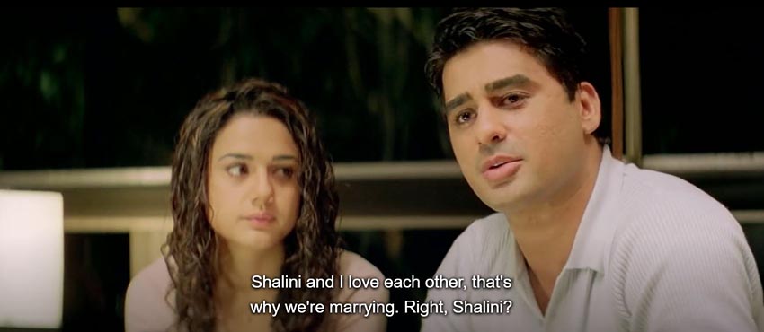 Dil Chahta Hai Shalini akash aamir khan preity zinta rohit