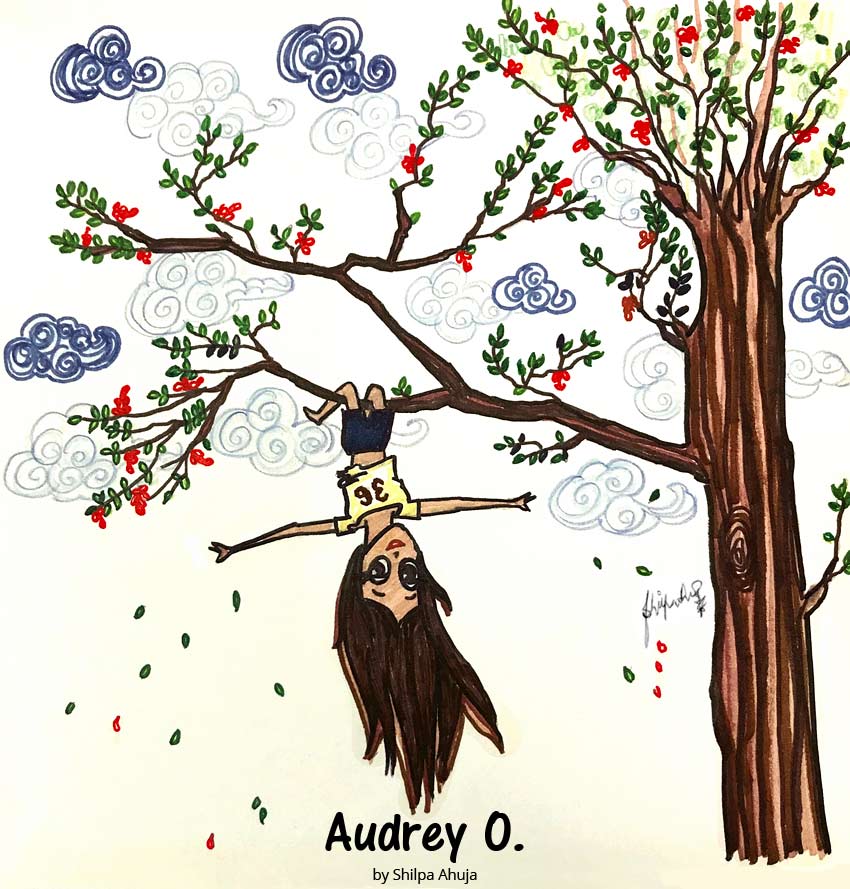 audrey-o-cartoon-girl-fashion-illustration-comic-strip--summer-gulmohar