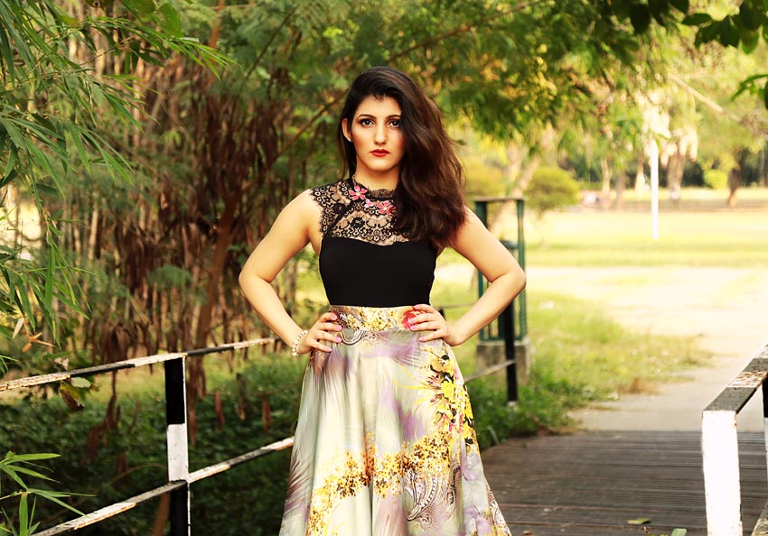 shilpa ahuja fashion shoot how to style a floral skirt