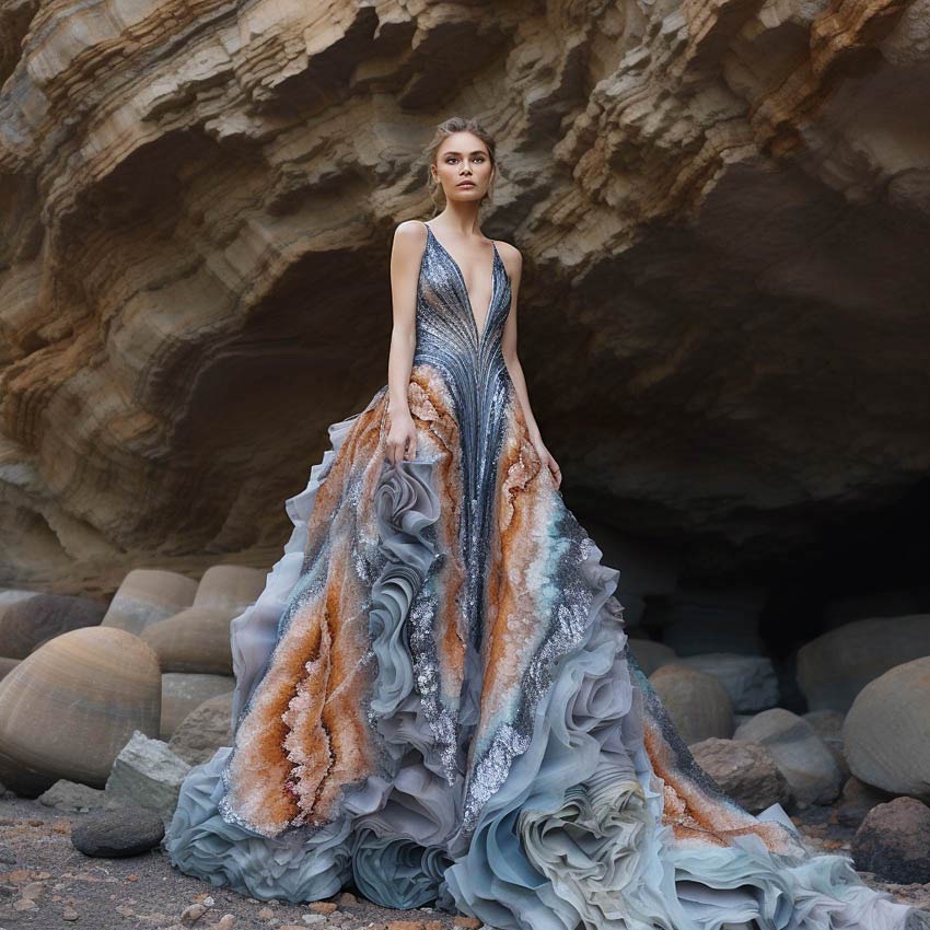 canyon rock magazine unique gown dresses art